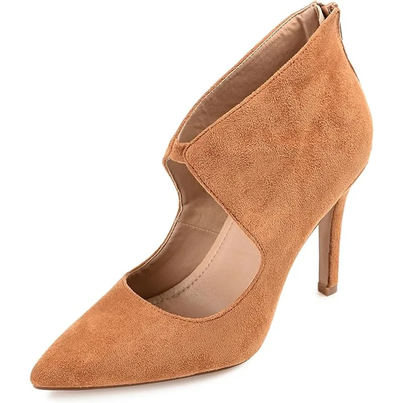 Journee Collection Women's Junniper Keyhole Stilettos Women's Shoes — Tan — Size 8 2