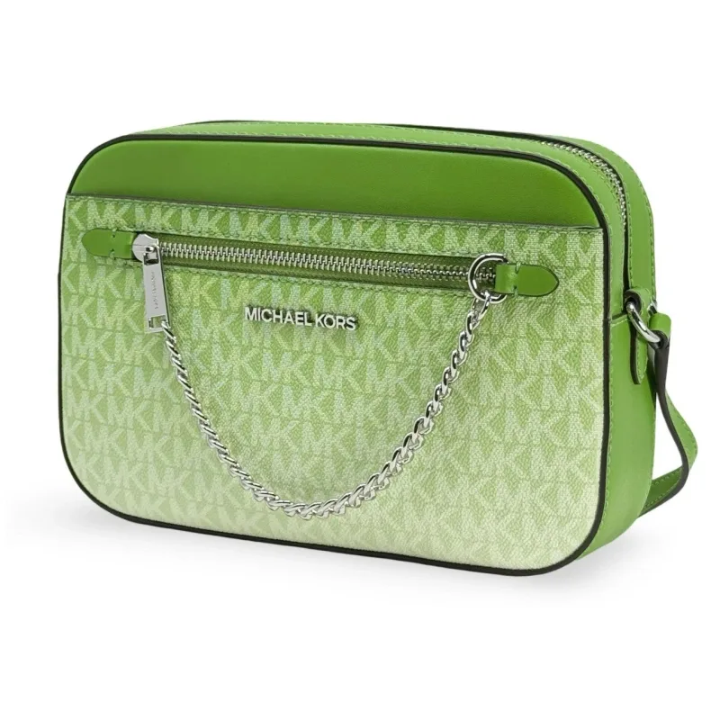 Michael Kors Jet Set East West Large Chain Crossbody Bag — Jungle Green 2