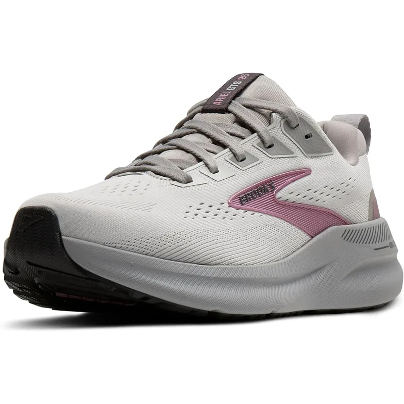Brooks Women’s Ariel Gts 26 Supportive Running & Walking Shoe — Oyster Mushroom/Alloy/Pink — Size 8 2