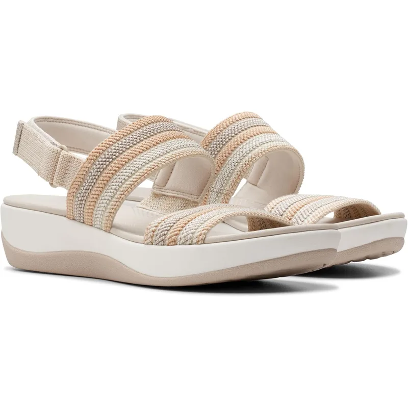 Clarks Cloudsteppers Women's Arla Stroll Sandals — Beige Combi — Size 6