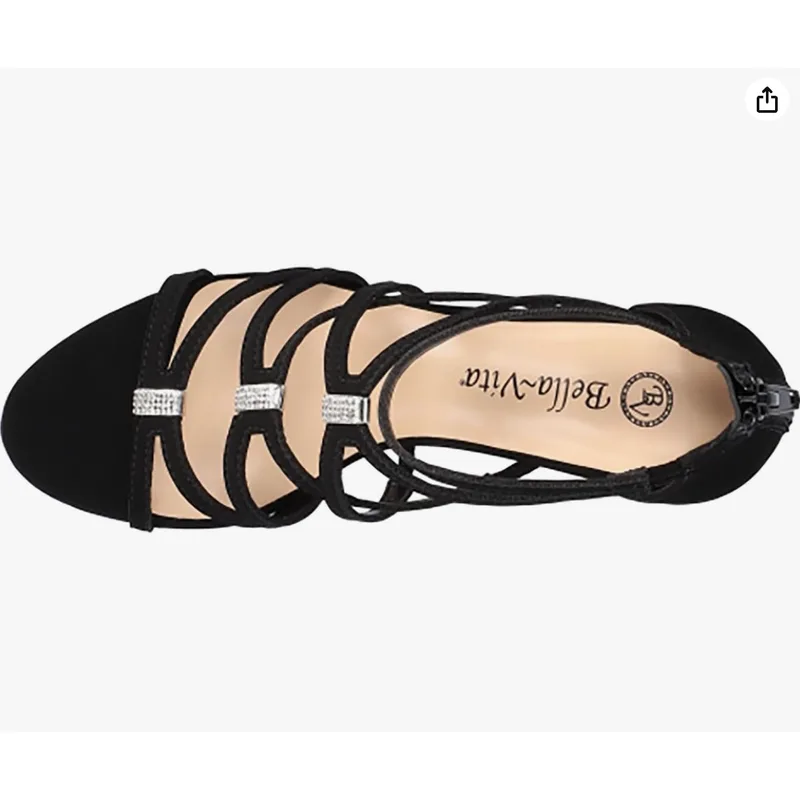 Bella Vita Karlette Sandal in Black Leather — Size 9 5