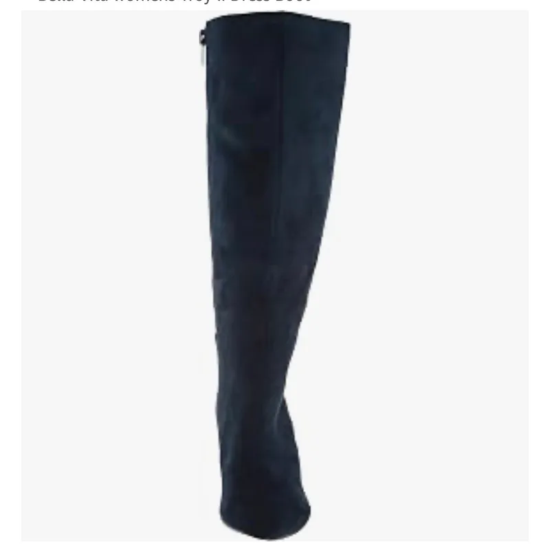 Bella Vita Women's Troy II dress boot Boot, Navy Suede, 11 2W US — Navy Super SD 2