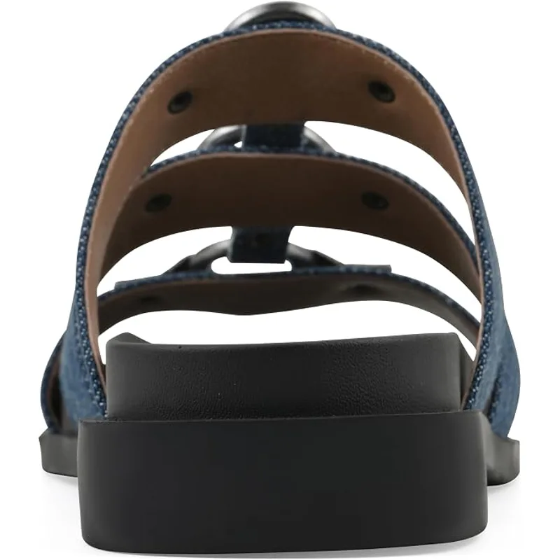White Mountain Women's Koala Strappy Sandal, Denimblue/Fabric, 6 M — Demin Blue 4