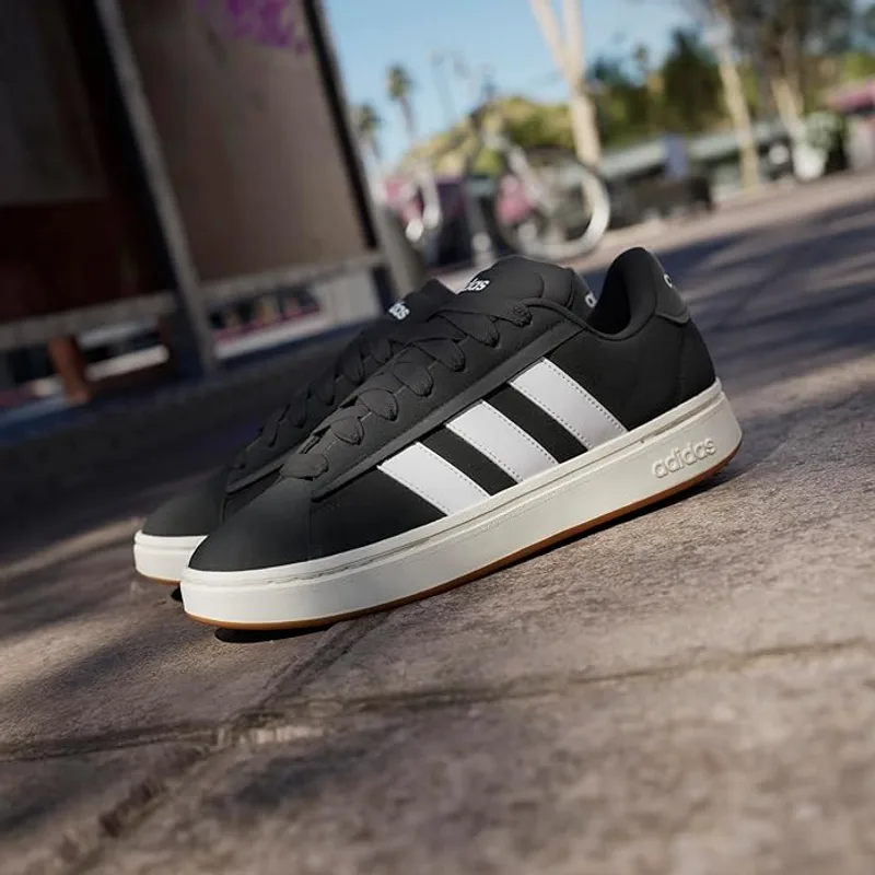 Adidas Men's Grand Court Alpha — Black/White/Gum — Size 12 2