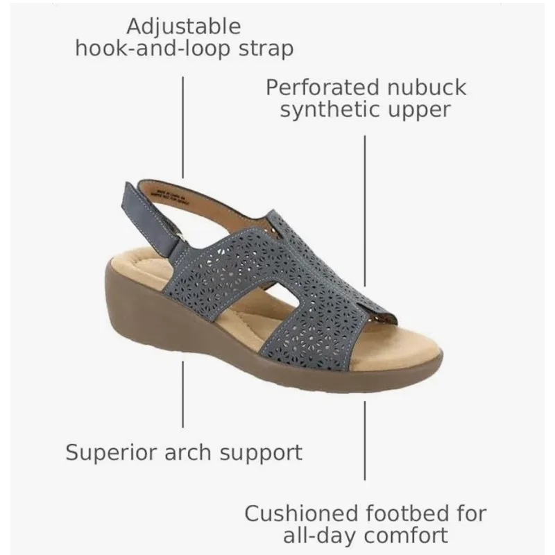 Easy Spirit Women's Kali3 Open Toe Casual Slingback Sandals, Blue 420, 9.5 M — Light Blue 4