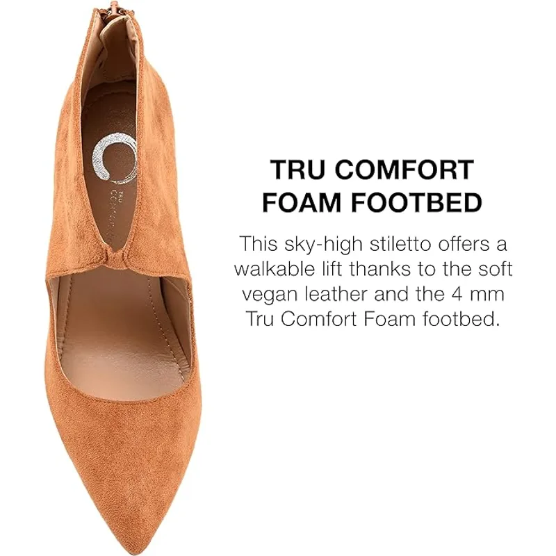 Journee Collection Women's Junniper Keyhole Stilettos Women's Shoes — Tan — Size 8 4